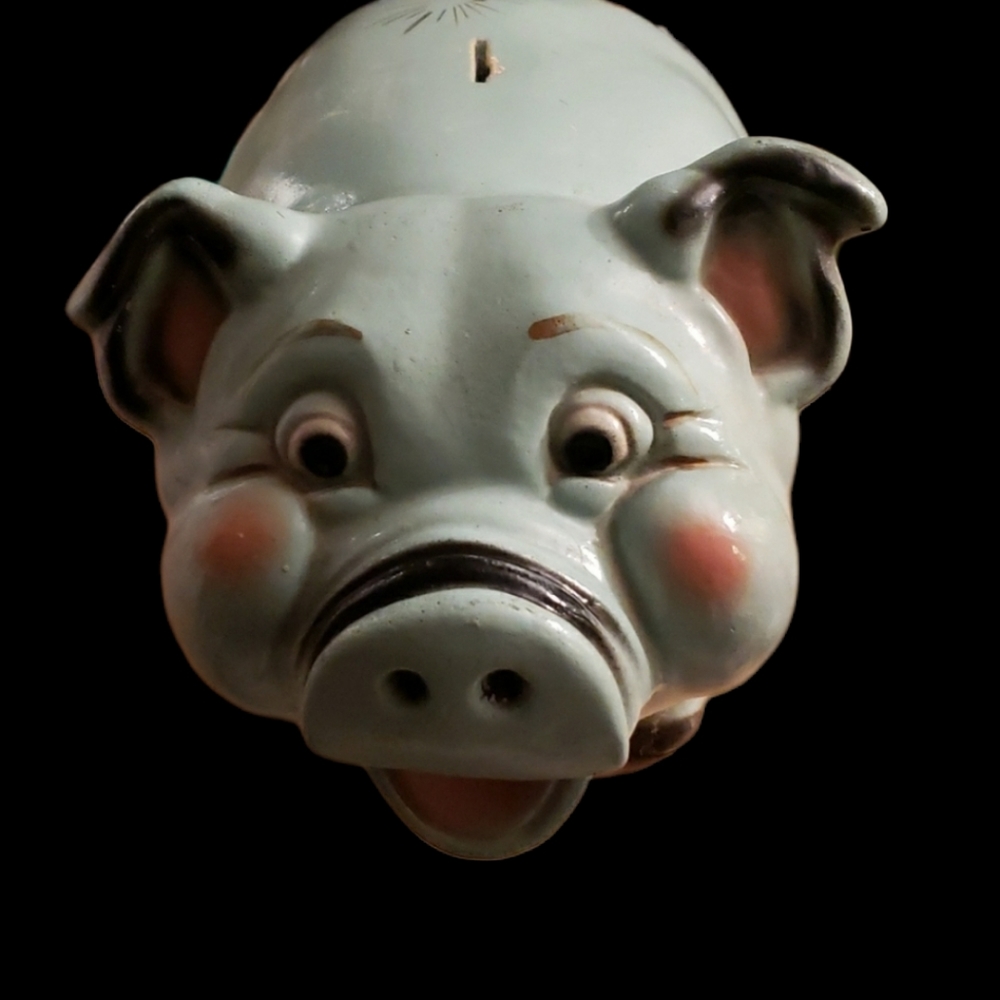 Ah brooks merch mart chalkware pig antique
